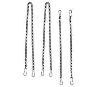 ABOOFAN Cadenas Colgantes Negras para Colgar Cuadros y Carteles, Kit 4 Piezas, Cadena Metálica Resistente, Longitud Total 25 Cm y 50 Cm, Uso en Decoración de Interiores y Manualidades