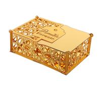 ABOOFAN Caja de Acrílico Dorado para Eid Mubarak Diseño Elegante, Resistente y Decoración Festiva para Dulces, Adecuado para Celebración y Ambiente Ramadán