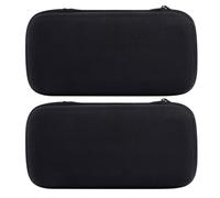 ABOOFAN Caja de Almacenamiento para Micrófono EVA Resistente al Agua y Presión, 2 Unidades, Bolsillo de Malla para Cables, Tamaño 18.5X9X4.5 CM, Negro, Adecuado para Viajes