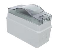 ABOOFAN Caja de Conexiones Estanca para Exteriores, Caja de Distribución Exterior 2 Vías de Montaje Superficial, Ip65, PC Abs, Tapa Transparente, para Hogares y Locales Comerciales