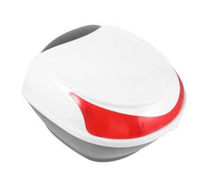 ABOOFAN Caja de Herramientas para Motocicleta Pequeña, Caja Trasera de Almacenamiento Multiusos para Moto y Bicicleta, Resistente Plástico de Color Claro con Cerradura, Adecuado