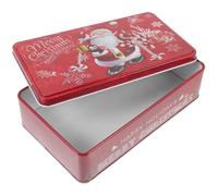 ABOOFAN Caja De Hojalata Navideña Para Galletas y Dulces Pequeños, Tamaño Pequeño, Metal Resistente, Diseño Festivo, Adecuado Para Regalos y Almacenamiento Fiestas Navideñas