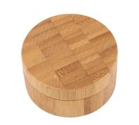 ABOOFAN Caja de Polvos de Maquillaje de Bambú de 30g, Contenedor Portátil Prueba de Fugas con Esponja, Adecuado para Viajes y Uso Diario