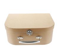 ABOOFAN Caja Maleta de Papel Kraft Grande Asa 10.03X7.48X3.93 Pulgadas para Almacenaje de Joyería y Dulces en Bodas y Eventos