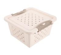 ABOOFAN Caja Transportadora de Plástico Beige Diseño Transpirable y Fácil de Limpiar para Hámster y Pequeñas para Viajes y Transporte Seguro