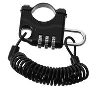 ABOOFAN Candado Antirrobo para Casco de Motocicleta con Código Cerradura para Bicicletas y Scooters Seguridad Alta Resistente al Desgaste Múltiple Incluye Cuerda de de Negro