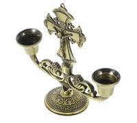 ABOOFAN Candelabro De Iglesia Cristiana Candelabro con Crucifijo Centro De Mesa Vela De Regalo Decoraciones Ligeras para El Hogar Decoración De Mesa Candelabro con Brazo De