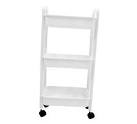 ABOOFAN Carrito Rodante Multifuncional de Almacenamiento con Ruedas para Cocina y Baño Carro de Diseño Móvil y Estable Estantería para Oficina y Hogar Color Blanco