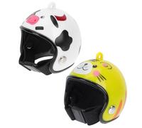 ABOOFAN Casco de Pollo para Mascotas 2 Piezas, Material PP Liviano, Diseño Creativo y Adorable, Protección Solar contra Golpes para Aves de Corral