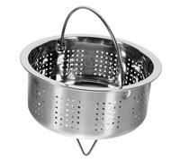 ABOOFAN Cesta Vaporera Inoxidable con Mango Rejilla para Cocinar Arroz y Verduras Compacto para Casa y