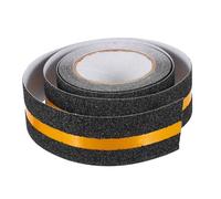 ABOOFAN Cinta Adhesiva Antideslizante Reflectante de Seguridad para Escaleras y Suelos, Material Pvc Negro, Rollo Único Uso Múltiple y Alta Visibilidad Nocturna