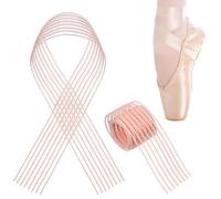 ABOOFAN Cinta Elástica Invisible para Zapatillas de Punta de Ballet 2 Piezas Color Rosa Banda Reforzada para Sujeción Segura Adecuada para Ballet Danza Moderna y Jazz