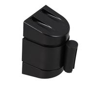 ABOOFAN Cinturón de Barrera Retráctil para Pared 2 Metros Carcasa Plástica Negra, Cinta de Advertencia para Control de Multitudes en Aeropuertos y Estaciones