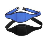 ABOOFAN Cinturón para Micrófono Ajustable 2 Piezas Bolsa para Micrófono Instructor de Fitness Color Negro y Azul Oscuro Adecuado para Entrenamientos Aeróbicos y Sesiones Deportivas
