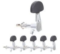 ABOOFAN Clavijeros de Guitarra Metálicos Negros de 1 Juego, Perillas de Afinación Abiertas para Guitarra Eléctrica, Accesorio de Clavijas de Afinación Precisas para Músicos Profesionales