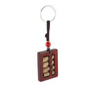 ABOOFAN Colgante de Ábaco llave colgante con diseño de ábaco decorativo colgante de bolsa de ábaco Frío amuletos colgantes de buena suerte de buda Madera Color Aleatorio