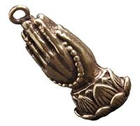 ABOOFAN Colgante Decorativo de Latón Diseño de Mano de Buda Adorno Compacto Vintage para Llaveros y Mochilas Accesorio Ligero y Resistente para Decoración de Oficina y Hogar