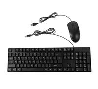 ABOOFAN Combo Teclado y Ratón Cable USB, Teclado Tamaño Completo en Inglés, Diseño Silencioso, Compatible para Oficina, Trabajo y Portátil, Pack Moderno para Ordenador y PC