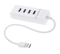 ABOOFAN Concentrador Ligero y Plug and Play de 4 Puertos USB 3.0 Divisor Múltiple Abs Adecuado para Hogar y Viaje de Negocios