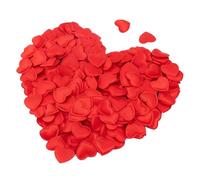 ABOOFAN Confeti Decorativo en Forma de Corazón Rojo de 35 CM 300 Piezas Pétalos Artificiales para Decoración Romántica de San Valentín Bodas Aniversarios y Fiestas