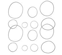 ABOOFAN Correa de Goma para Reparación de Grabadora de Casete, Tamaño Mixto 4-13 Cm, 1 Mm Cuadrada, Paquete de 2 Bolsas 50 Unidades, Flexible y Resistente para Mantenimiento de Pletinas