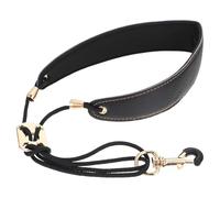 ABOOFAN Correa para Saxofón de Cuero Acolchado de Felpa Correa de Cuello Negra Ajustable para Hombro Accesorio Práctico para Saxofón para Uso Cómodo y Duradero