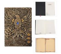 ABOOFAN Cuaderno Vintage con Tapa Dura Fénix Papel Rayado para Escribir Notas Estilo Europeo para Recuerdos de Viaje y Regalo Práctico
