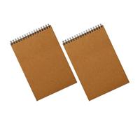 ABOOFAN Cuadernos de Dibujo Espiral A4 2 Piezas Papel Marrón para Bocetos y Apuntes, Diseño Simple y Estilo Moderno Adecuado para Clase y Actividades al Aire Libre