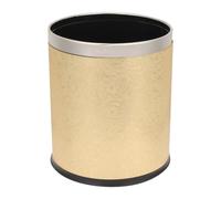 ABOOFAN Cubo y Hermético Dorado de Plástico de Basura Doble Capa y Base Reforzada, Compacto Adecuado para Oficina y Hogar