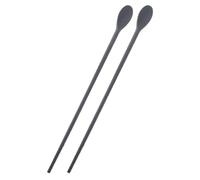 ABOOFAN Cucharas de Silicona Integradas y Palillos de Doble Uso, Agitadores Multifunción para Mezclar Bebidas, Utensilios de Cocina Seguros para Uso Diario Hogar, 1 Par Reutilizable