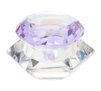 ABOOFAN Cuenco de Cristal Transparente para Mezcla de Líquido Acrílico y Polvo Vaso para Uñas Profesional Recipiente Duradero para Arte de Uñas para Manicura y Cuidado Diseño con Boca