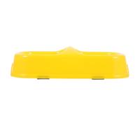 ABOOFAN Cuenco para Perros de Plástico Amarillo Diseño Doble y Capacidad Grande, Antideslizante y Fácil de Usar para Alimentar a Mascotas en Interiores