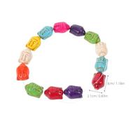 ABOOFAN Cuentas Turquesa Cabeza Buda con Agujero para Pulseras DIY Accesorios Artesanales Espirituales