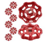 ABOOFAN de Volante de Válvula Orificio Cuadrado 8 Piezas de Hierro Fundido Rojo Diseño Compacto y Liviano para Válvulas de Compuerta de Agua