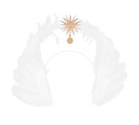 ABOOFAN Diadema de Alas de Plumas Doradas para Cabello Aro Luminoso de Ángel Vintage Accesorio Decorativo para Fotos y Fiestas Diadema Ligera para Mujer Diseño Único y Elegante