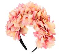 ABOOFAN Diadema Floral Simulada Doble para Boda y Fiesta Tocado Elegante para Mujer Accesorio Decorativo para Novia Invitadas Eventos Especiales
