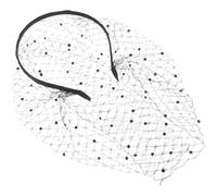 ABOOFAN Diadema Retro de Tela Negra con Velo y Pedrería, Accesorio Versátil para Mujer, No se Cae Fácilmente, Adecuado para Ocasiones Obsequios y Fiestas