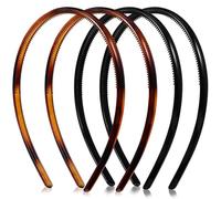 ABOOFAN Diademas Reutilizables para Mujer 4 Unidades Diseño Liso y Carey Tortuga, Tamaño Estándar, Tocados Delicados para Niñas, Fiestas, Bodas y Decoración de Cabello