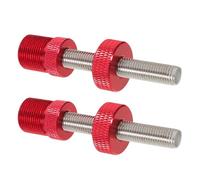 ABOOFAN Dispositivo Anticaída para Pedalier Cuadrado de Bicicleta 2 Piezas Rojas Pernos de Fijación M8 para Juegos de Bielas Herramienta para Mantenimiento de Bicicletas de Montaña