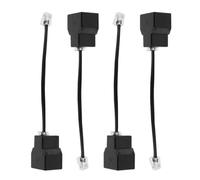 ABOOFAN Divisor Telefónico Rj11 Desmontable 4 Piezas 6p4c 4 Núcleos Adaptador Cable Telefónico Rj14 para Conexión Múltiple en Telefonía Fija Color Negro