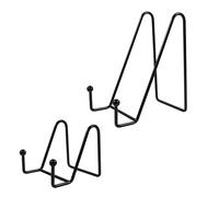 ABOOFAN Estante Metálico Plegable para Fotos y Platos Soporte Negro Resistente a Desgaste y Antideslizante Tamaño Grande y Pequeño Decoración Práctica Hogar y Escritorio