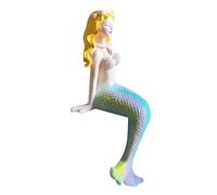 ABOOFAN Estatua De Sirena Decorativa Modelo De Sirena De Resina Pequeña para Decoración De Escritorio 1 Pieza