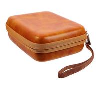 ABOOFAN Estuche para Púas de Guitarra Acústica de Cuero PU y Nailon, Bolsa Naranja para Guardar y Organizar Púas, Accesorio Versátil para Músicos y Regalos Guitarristas