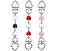 ABOOFAN Extensor de Correa de Bolso de Hierro Diseño de Corazón, Cadena Decorativa 3 Piezas para Transformar Bolso en Bandolera, Adecuado para Navidad