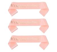 ABOOFAN Fajas de Fiesta para 60 Cumpleaños Mujer, Conjunto de 3 Piezas, Banda Decorativa Oro Rosa, Accesorio para Celebrar Cumpleaños, Adecuado para Eventos y Reuniones Familiares