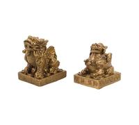 ABOOFAN Figura Decorativa de Pixiu en Latón Dorado para Decoración de Mesa, Amuleto Que Atrae Dinero y Fomenta la Armonía en Celebraciones y Hogares
