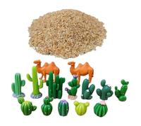 ABOOFAN Figuras De Resina con Cactus Artificial y Camellos Miniatura para Decoración DIY De Escritorio y Estantería con Plantas Suculentas Simuladas