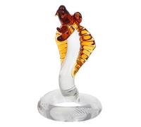 ABOOFAN Figurita de Serpiente de Cristal Decorativa Escultura de Serpiente para Decoración Adorno de Diseño Único para Salón Accesorio de Vidrio Pequeño