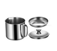ABOOFAN Filtro de Aceite Inoxidable con Colador para Cocina Separador de Aceite y Sopa Utensilio de Cocina Duradero