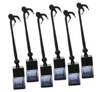 ABOOFAN Frascos De Perfume Colgantes Para Coche 6 Piezas 8 Ml Vidrio Resistente Negro Gradiente Ambientador Recargable Para Espejo Retrovisor Accesorios De Interior Automotor